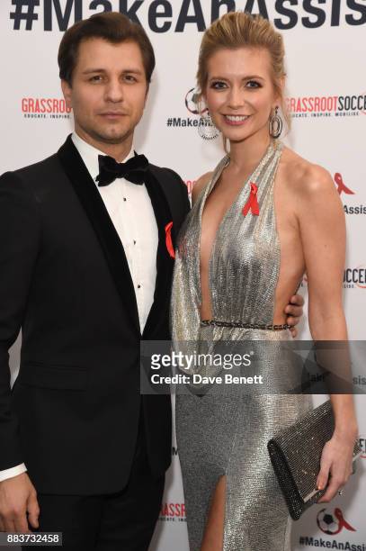 Pasha Kovalev and Rachel Riley attend the World Aids Day Charity Gala aimed at using football to educate and inspire vulnerable young people in...