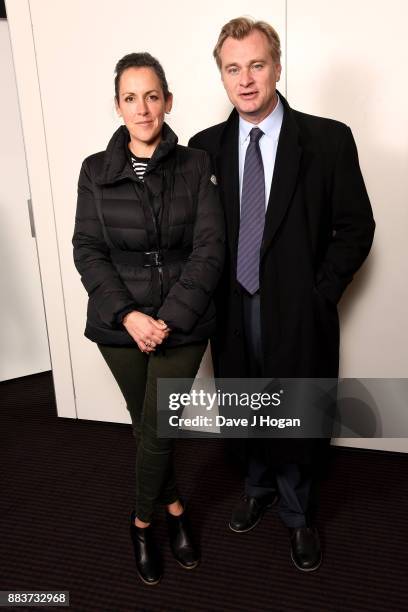 Director Christopher Nolan and Emma Thomas attend a BAFTA 'Life In Pictures' photocall at BAFTA on December 1, 2017 in London, England.