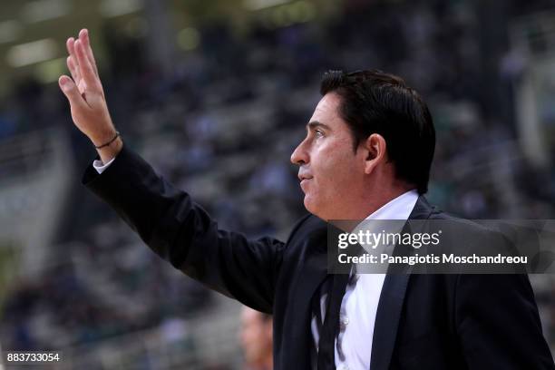 Xavi Pascual, Head Coach of Panathinaikos Superfoods Athens react during the 2017/2018 Turkish Airlines EuroLeague Regular Season game between...