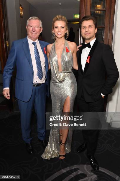 Sir Alex Ferguson, Rachel Riley and Pasha Kovalev attend the World Aids Day Charity Gala aimed at using football to educate and inspire vulnerable...