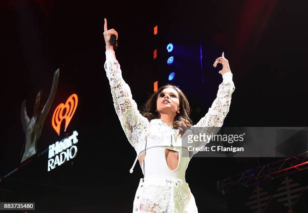 Hailee Steinfeld performs during the 2017 WiLD 94.9 FM iHeartRadio Jingle Ball at SAP Center on November 30, 2017 in San Jose, California.