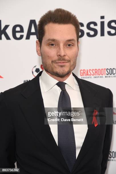Seb Bishop attends the World Aids Day Charity Gala aimed at using football to educate and inspire vulnerable young people in developing countries at...