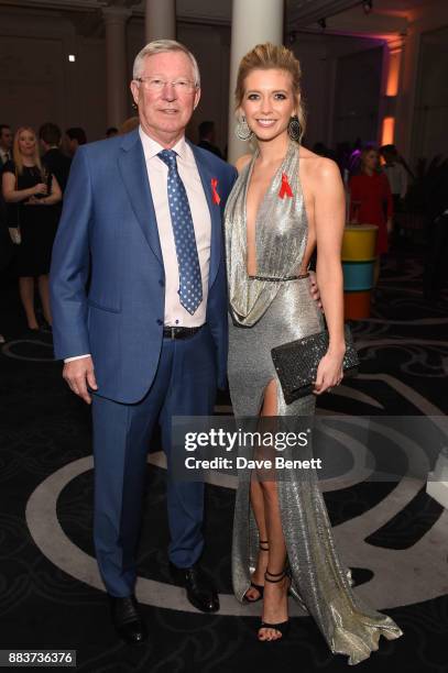 Sir Alex Ferguson and Rachel Riley attend the World Aids Day Charity Gala aimed at using football to educate and inspire vulnerable young people in...