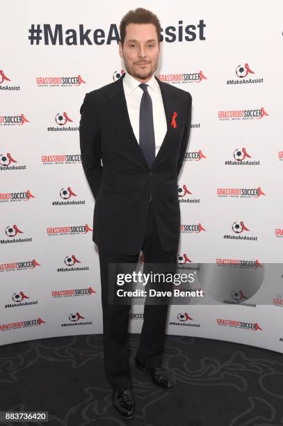 Seb Bishop attends the World Aids Day Charity Gala aimed at using football to educate and inspire vulnerable young people in developing countries at...