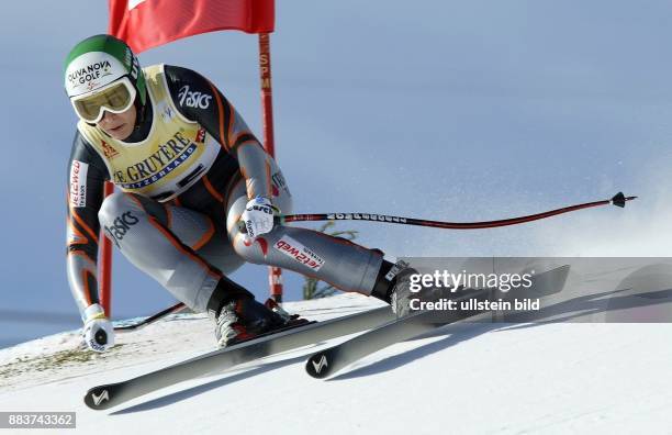 Sportlerin, Ski Alpin, Österreich Weltcup Abfahrt der Damen in St. Moritz: in Aktion