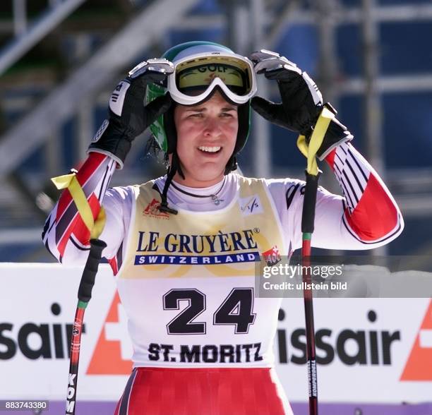 Sportlerin, Ski Alpin; Österreich Weltcup Abfahrt der Damen in St. Moritz: 2. Training