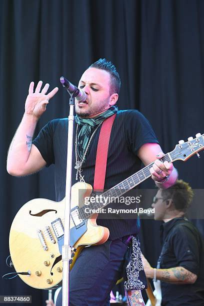 Singer/Guitarist Justin Furstenfeld of Blue October performs at Columbus Crew Stadium in Columbus, Ohio on MAY 17, 2009.