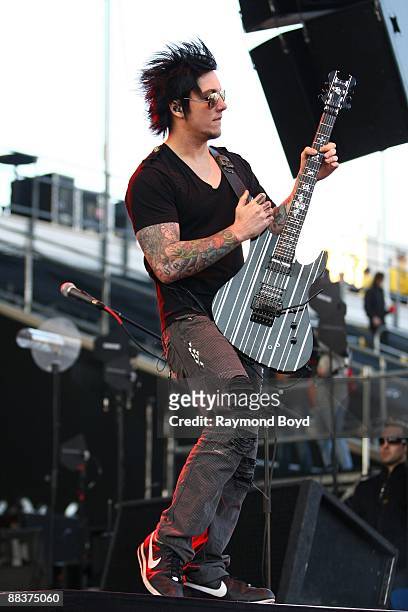 Guitarist Johnny Christ of Avenged Sevenfold performs at Columbus Crew Stadium in Columbus, Ohio on MAY 17, 2009.