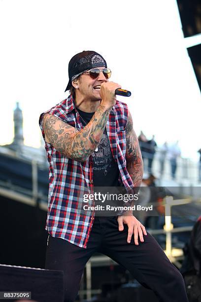 Singer M. Shadows of Avenged Sevenfold performs at Columbus Crew Stadium in Columbus, Ohio on MAY 17, 2009.
