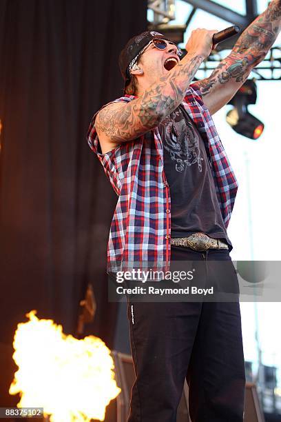 Singer M. Shadows of Avenged Sevenfold performs at Columbus Crew Stadium in Columbus, Ohio on MAY 17, 2009.