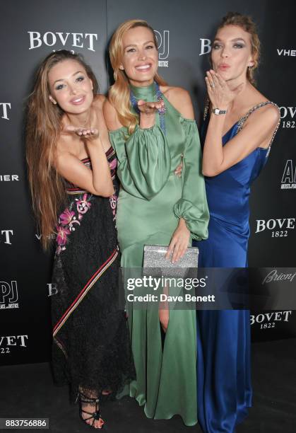 Lara Lieto, Petra Nemcova and Arizona Muse attend the BOVET 1822 Brilliant is Beautiful Gala benefitting Artists for Peace and Justice's Global...