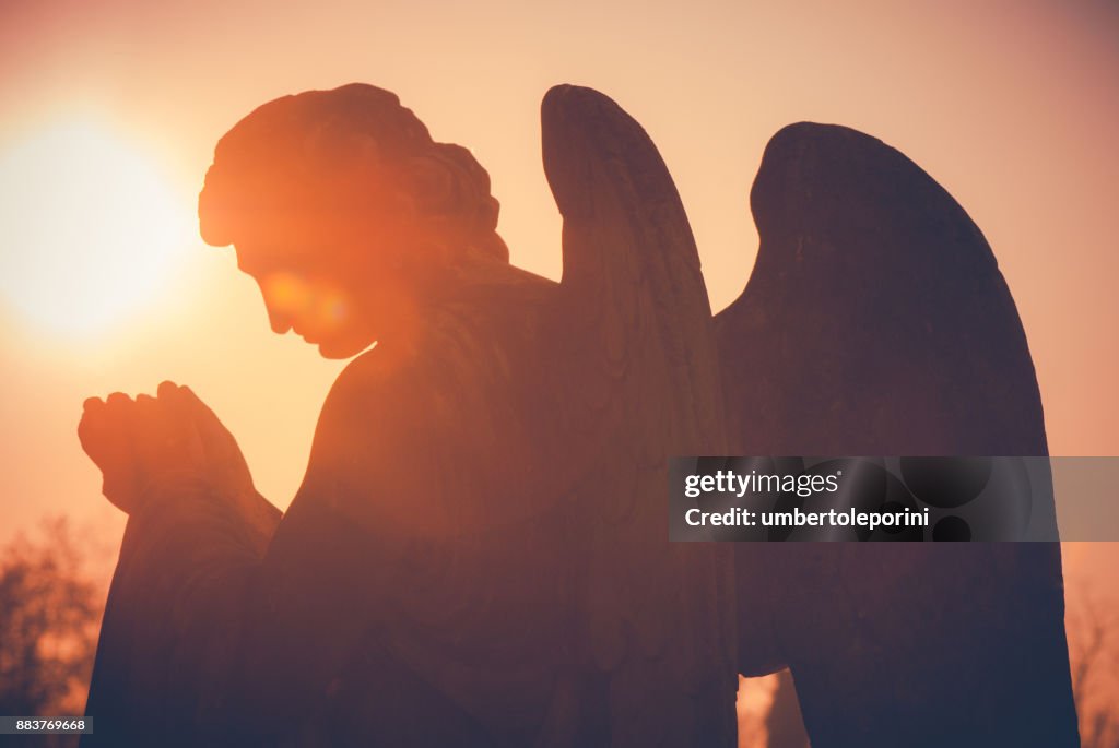 Guardian angel - vintage style photo