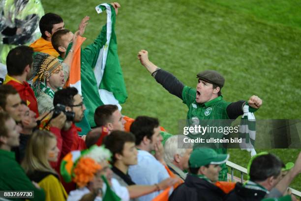 Spanien - Irland Beste Laune trotz Niederlage: Fans der irischen Nationalmannschaft