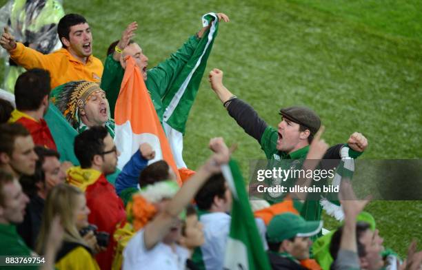 Spanien - Irland Beste Laune trotz Niederlage: Fans der irischen Nationalmannschaft