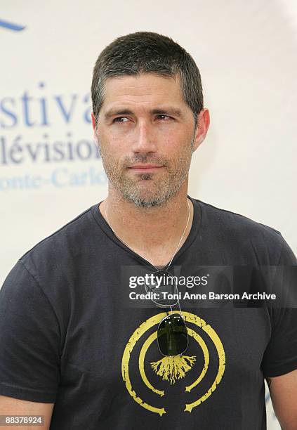 Matthew Fox poses during the 49th Monte Carlo Television Festival at the Grimaldi Forum on June 9, 2009 in Monte-Carlo, Monaco.