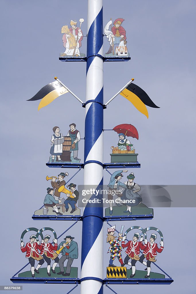 Germany, Munich, Maypole, close-up