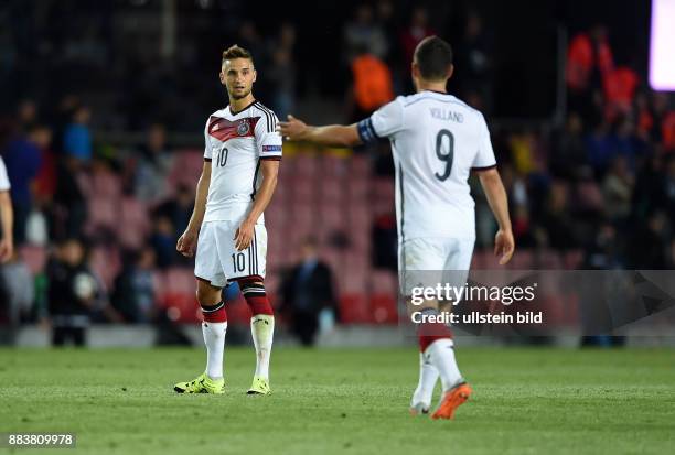 International UEFA U21-EUROPAMEISTERSCHAFT 2015 GRUPPENPHASE IN PRAG Deutschland - Serbien Moritz Leitner und Kevin Volland