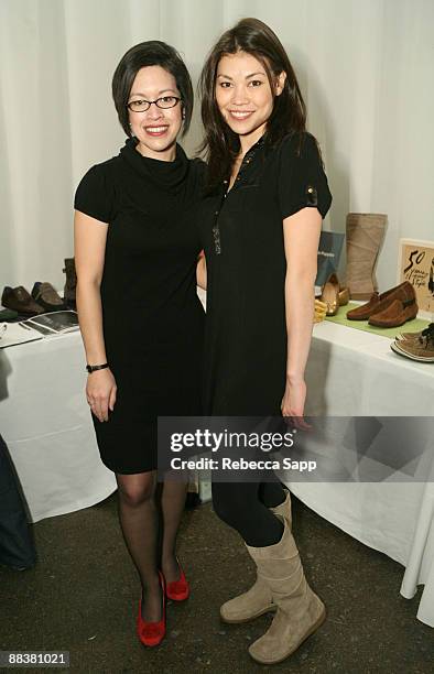 My GRAMMY Moment Winner Ann Marie Calhoun at the Hush Puppies booth during the 50th Annual Grammy Awards - Grammy Style Studio - Day 3 on February 8,...