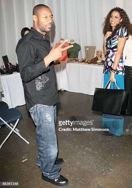 Singer Tank at the Hush Puppies booth during the 50th Annual Grammy Awards - Grammy Style Studio - Day 3 on February 8, 2008 in Los Angeles,...
