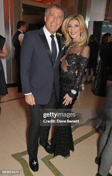 Steve Varsano and Lisa Tchenguiz attend the BOVET 1822 Brilliant is Beautiful Gala benefitting Artists for Peace and Justice's Global Education Fund...