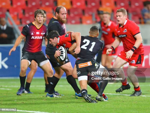 Try scorer Sam Hidalgo-Clyne of Edinburgh during the Guinness Pro14 match between Southern Kings and Edinburgh at Nelson Mandela Bay Stadium on...