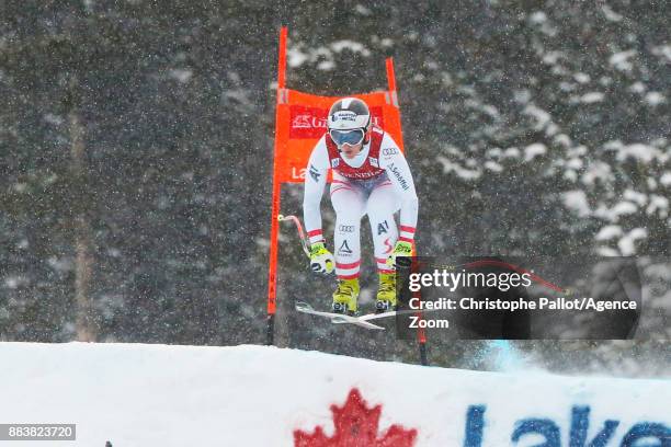 Ramona Siebenhofer of Austria competes during the Audi FIS Alpine Ski World Cup Women's Downhill on December 1, 2017 in Lake Louise, Canada.