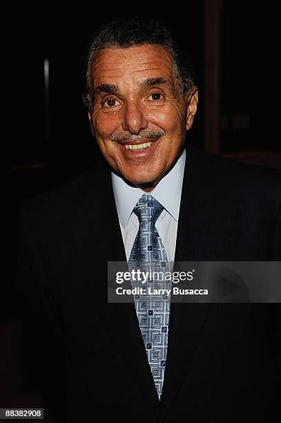 Chairman of Barnes & Noble, Inc Leonard Riggio attends the cocktail reception and book signing for Leiber & Stoller's "HOUND DOG" at the Sony Club on...