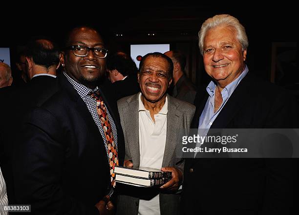 Musicians Randy Jackson, Ben E. King and Chairman and CEO Of Sony/ATV Music Publishing LLC Martin Bandier attend the cocktail reception and book...
