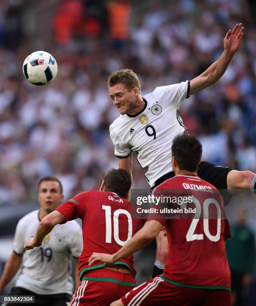 Deutschland - Ungarn Zoltan Gera und Richard Guzmics stehen eine Etage tiefer als Andre Schuerrle