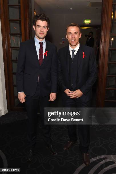 Jack Whitehall and Phil Neville attend the World Aids Day Charity Gala aimed at using football to educate and inspire vulnerable young people in...