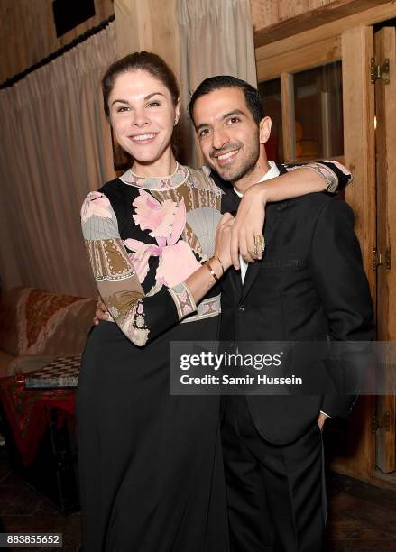 Oxfordshire, ENGLAND Emily Weiss and Imran Amed attend the gala dinner during #BoFVOICES on December 1, 2017 in Oxfordshire, England.