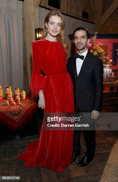 Oxfordshire, ENGLAND Natalia Vodianova and Imran Amed attend the gala dinner during #BoFVOICES on December 1, 2017 in Oxfordshire, England.
