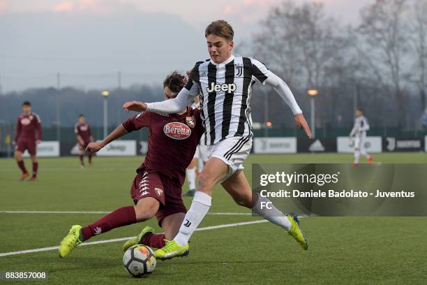 Alessandro Tripaldelli during the TIM Cup Primavera match between Juventus U19 and Torino FC U19 at Juventus Center Vinovo on November 29, 2017 in...