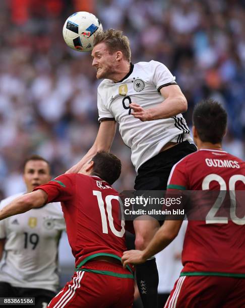 Deutschland - Ungarn Zoltan Gera und Richard Guzmics stehen eine Etage tiefer als Andre Schuerrle