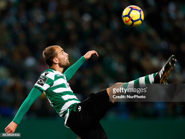 Sporting's forward Bas Dost in action during Primeira Liga 2017/18 match between Sporting CP vs CF Belenenses, in Lisbon, on December 1, 2017.