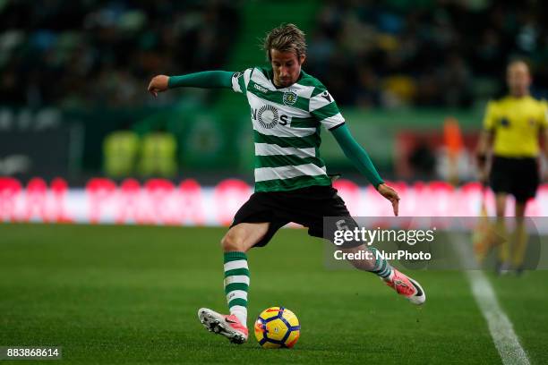 Sporting's defender Fabio Coentrao in action during Primeira Liga 2017/18 match between Sporting CP vs CF Belenenses, in Lisbon, on December 1, 2017.