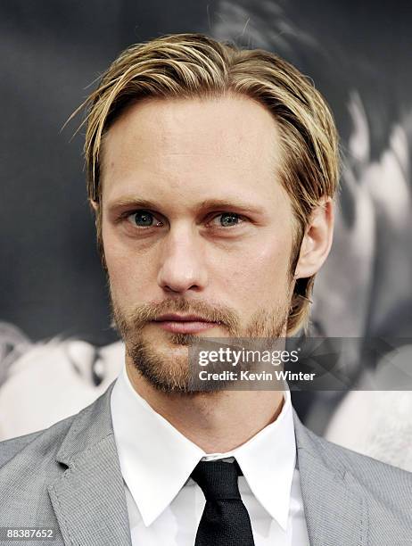 Actor Alexander Skarsgard arrives at the premiere of the 2nd season of HBO's "True Blood" at the Paramount Theater on June 9, 2009 in Los Angeles,...