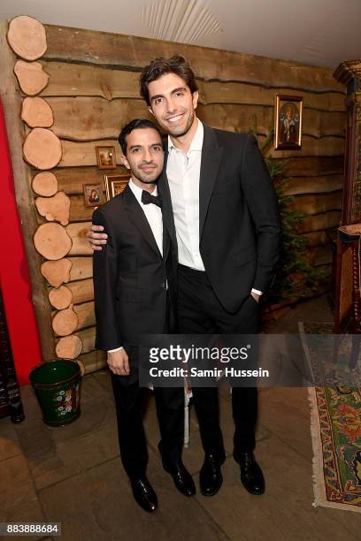 Oxfordshire, ENGLAND Imran Amed and Akin Akman attend the gala dinner during #BoFVOICES on December 1, 2017 in Oxfordshire, England.