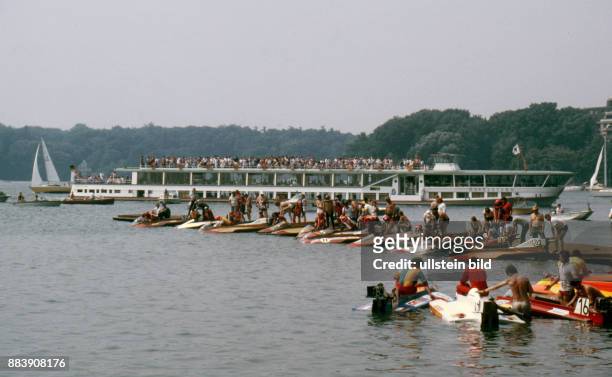 Berlin Aufnahme ca. 1988, Sportveranstaltung am Wannsee