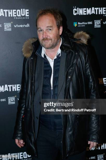 Director of the movie Xavier Beauvois attends the "Les Gardiennes" Paris Premiere at la cinematheque on December 1, 2017 in Paris, France.