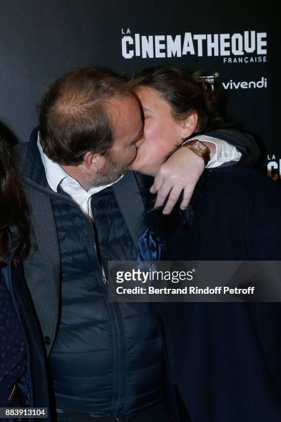 Director of the movie Xavier Beauvois and his wife actress of the movie Marie-Julie Maille attend the "Les Gardiennes" Paris Premiere at la...