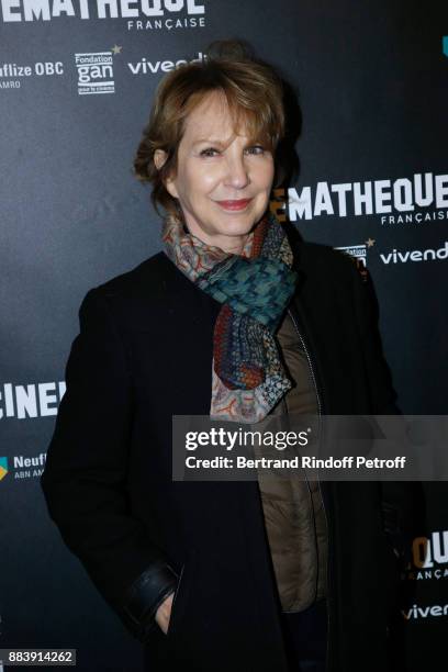 Actress of the movie Nathalie Baye attends the "Les Gardiennes" Paris Premiere at la cinematheque on December 1, 2017 in Paris, France.
