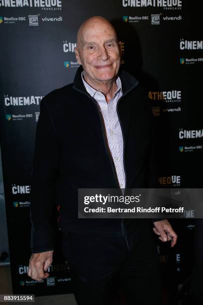 Director Barbet Schroeder attends the "Les Gardiennes" Paris Premiere at la cinematheque on December 1, 2017 in Paris, France.