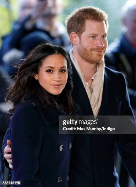 Meghan Markle and Prince Harry attend a Terrence Higgins Trust World AIDS Day charity fair at Nottingham Contemporary on December 1, 2017 in...