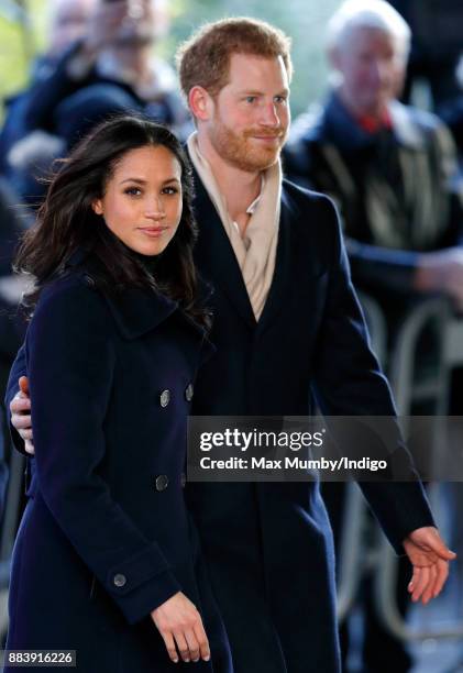 Meghan Markle and Prince Harry attend a Terrence Higgins Trust World AIDS Day charity fair at Nottingham Contemporary on December 1, 2017 in...