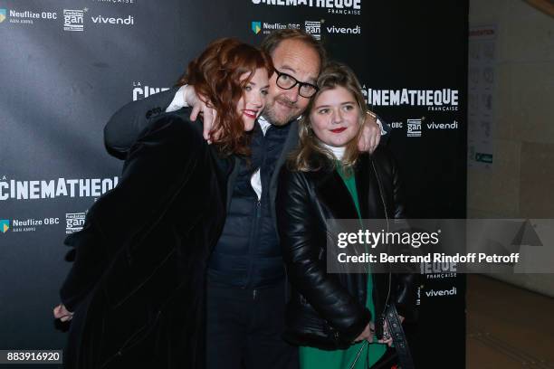 Actress of the movie Iris Bry, Director of the movie Xavier Beauvois and Actress of the movie Mathilde Viseux-Ely attend the "Les Gardiennes" Paris...