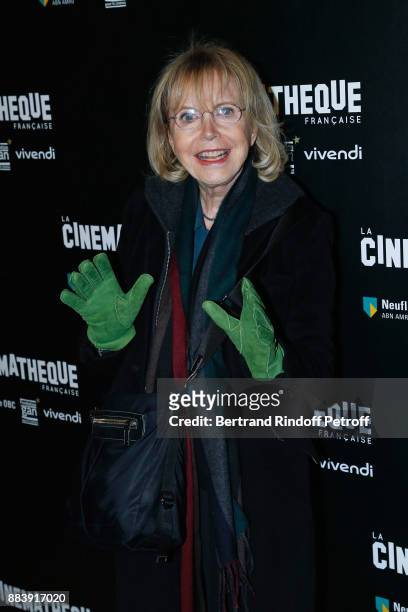 Actress Bulle Ogier attends the "Les Gardiennes" Paris Premiere at la cinematheque on December 1, 2017 in Paris, France.