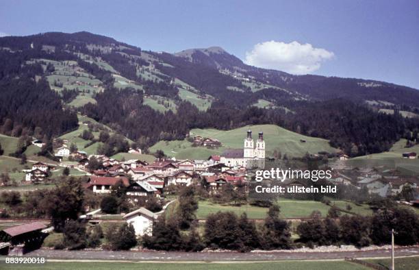 Hopfgarten im Brixental, Tirol, Österreich, Panorama, Blick auf die Hohe Salve