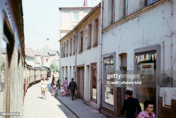 Ca. 1960, Sommerurlaub an der Ostsee, Eisenbahn Molli