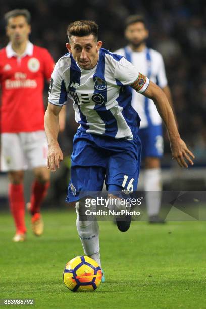 Porto's Mexican midfielder Hector Herrera during the Premier League 2016/17 match between FC Porto and SL Benfica, at Dragao Stadium in Porto on...